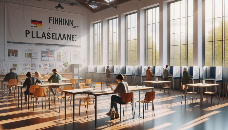 kleines wahllokal in rheinland-pfalz